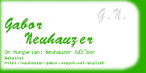 gabor neuhauzer business card